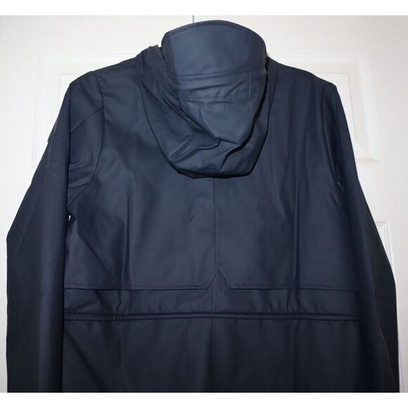 RAINS 18550 Women's Sz XS Navy Blue String Parka Waterproof Rain Jacket - Picture 11 of 11